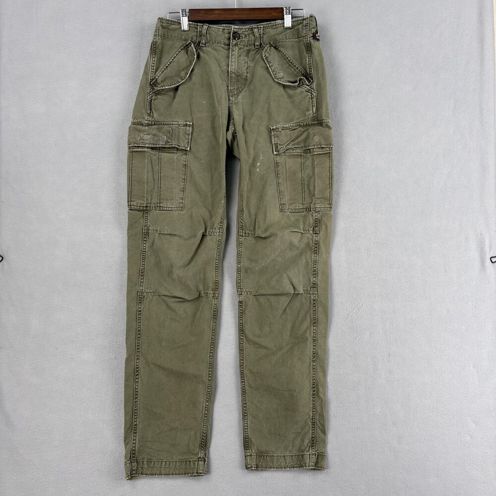 Denim & Supply Ralph Lauren Pants Mens 30x32 Green Cargo Canvas Utility Workwear